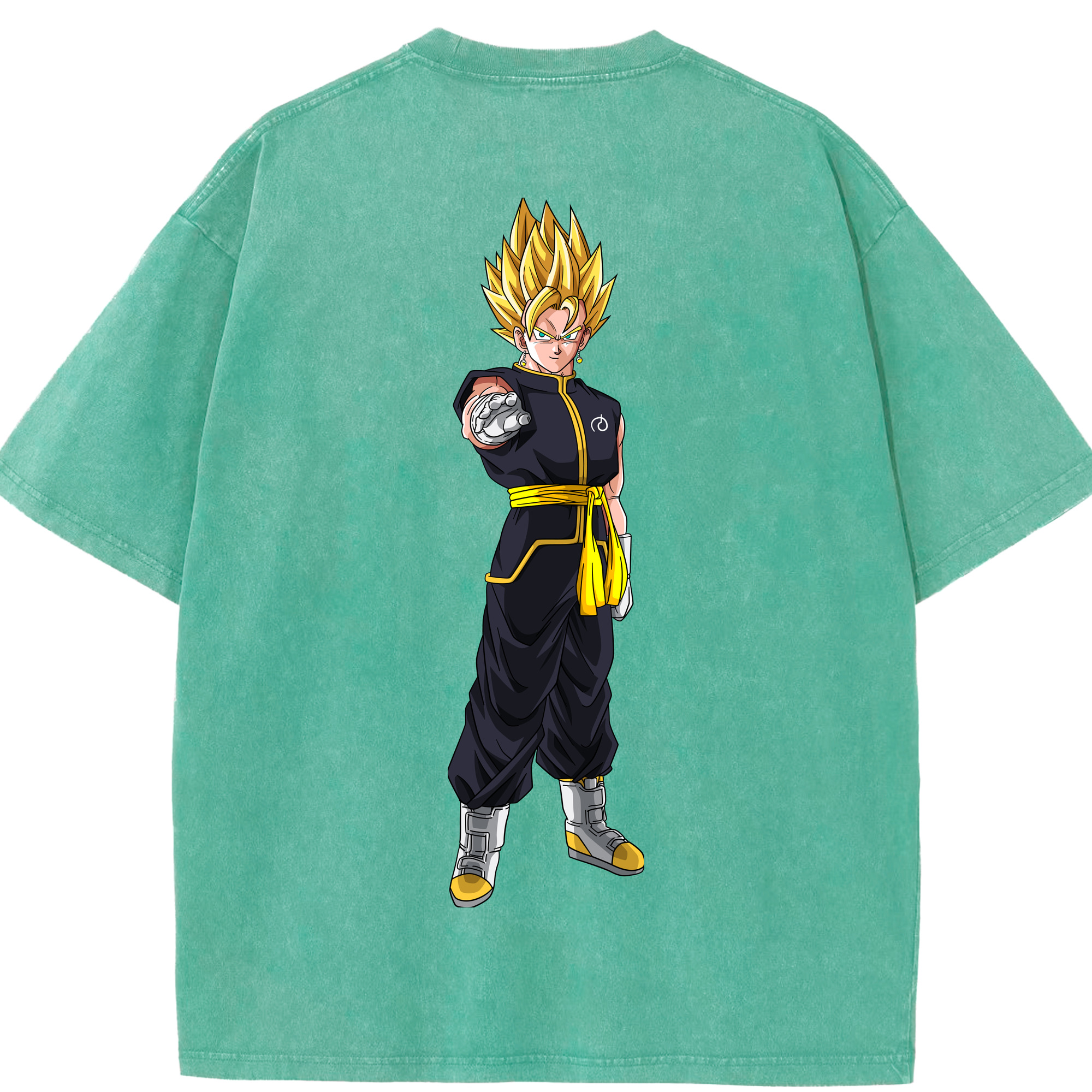 （画像用） ドラゴンボール ベジット DRAGON BALL Vegetto 綿100% ヴィンテージ風 半袖Tシャツ（背面プリント）